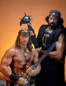 Chamberlain y Schwartzeneger conan le destructeur 84 08 g