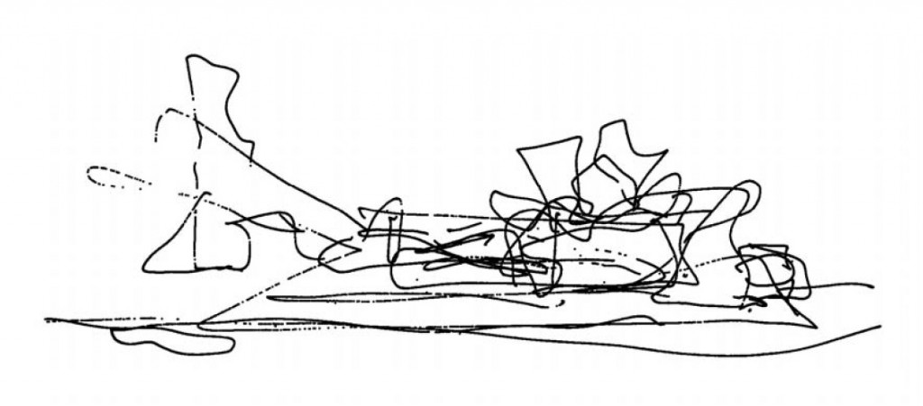 Boceto Frank Gehry 0 Frank Gehry Guggenheim boceto invertido