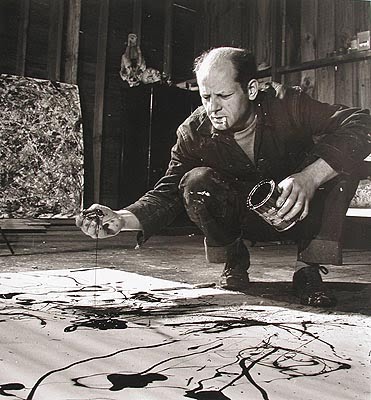Pollock pintando