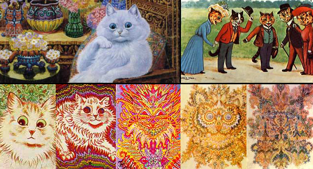 Evolucion de Louis Wain Evolucion de Louis Wain