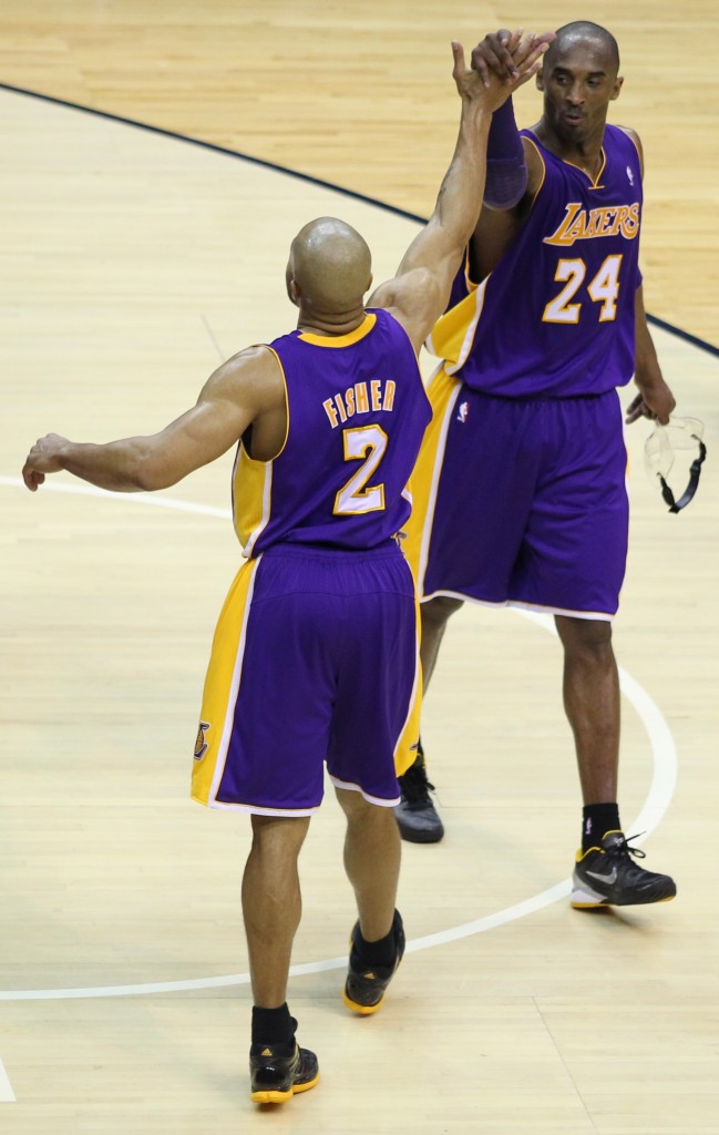Derek Fisher y Kobe Bryant