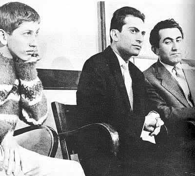 Bobby con Mikhail Tal y Tigran Petrosian