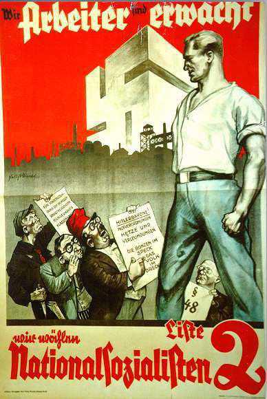 cartel de propaganda nazi