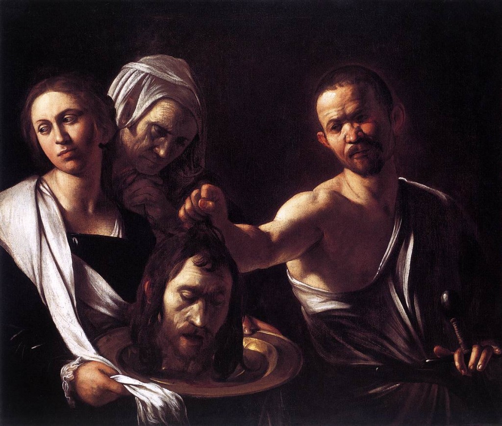 Salomé recibe la cabeza de Juan el Bautista Caravaggio