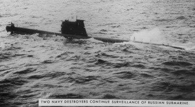 La detección de submarinos soviéticos parecía anticipar un intercambio de fuego naval entre ambas superpotencias.
