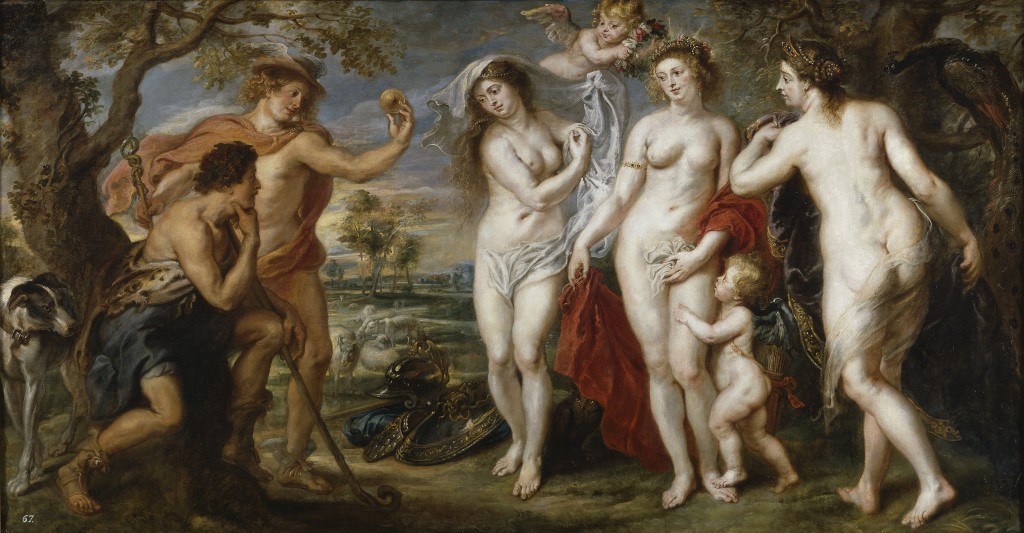 Las tres Gracias representadas en El juicio de París, de Rubens