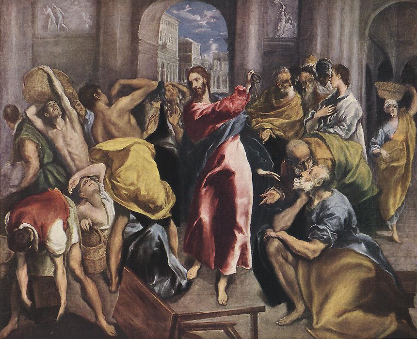 Expulsión de los mercaderes del Templo, de El Greco