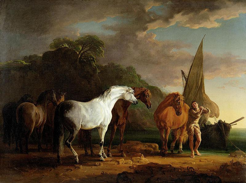 Gulliver Taking His Final Leave of the Land of the Houyhnhnms, Sawrey Gilpin, 1769