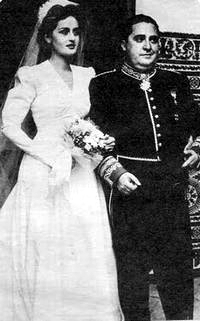 El día de su boda con María Luisa Larrañaga.