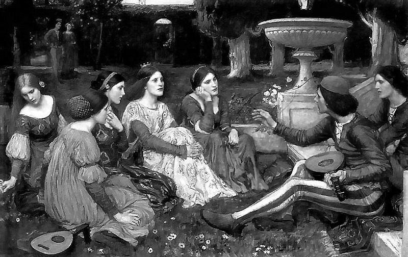 Propuesta de libros para desterrar tras la revolución 4 A tale of Decameron, de John William Waterhouse