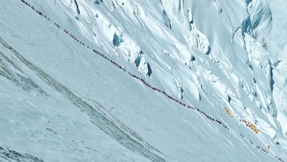 Atasco en el Everest. (Foto de Wendy Fuller)