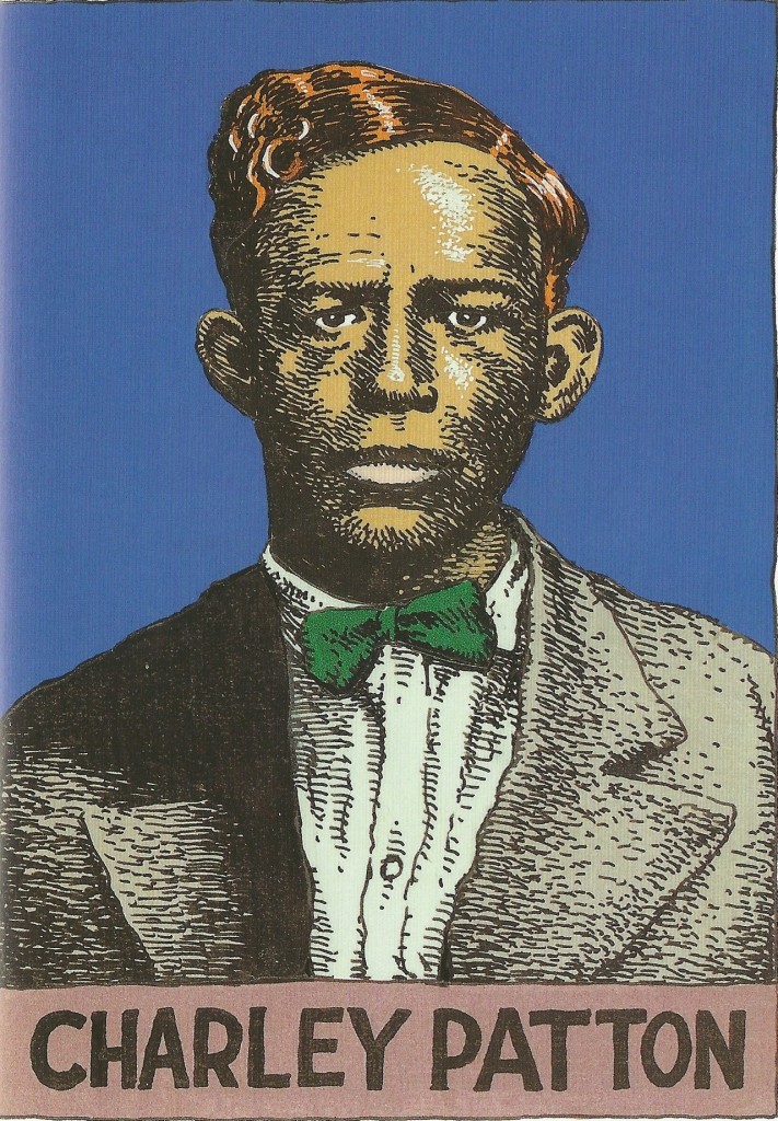 Charley Patton dibujado por Robert Crumb.