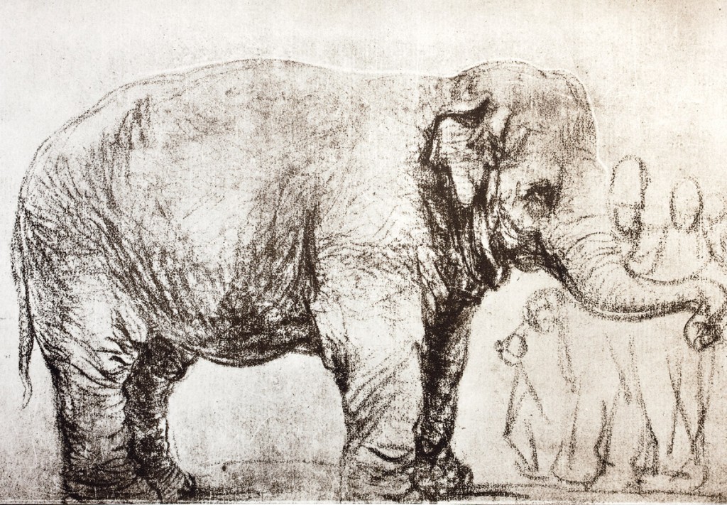 Elefante de Rembrandt. Imagen: British Museum.