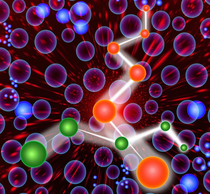 Perdido en orgías cuánticas 1 Subatomic particles, artwork