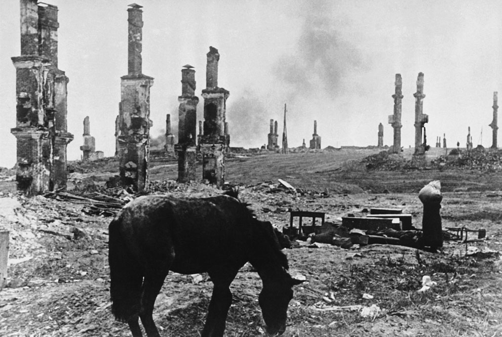 La guerra de exterminio y el espacio vital alemán 7 Las ruinas de Stalingrado (PD).