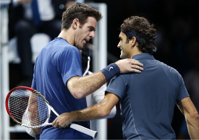 Juan Martín del Potro y Roger Federer. Foto Xinhua Wang Lili Cordon Press.