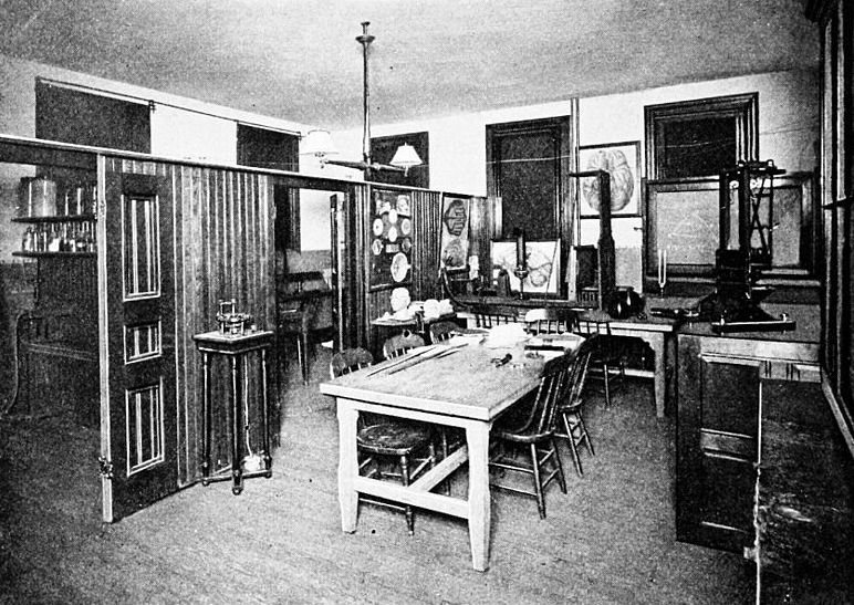 Laboratorio de psicología experimental, 1896. (PD)