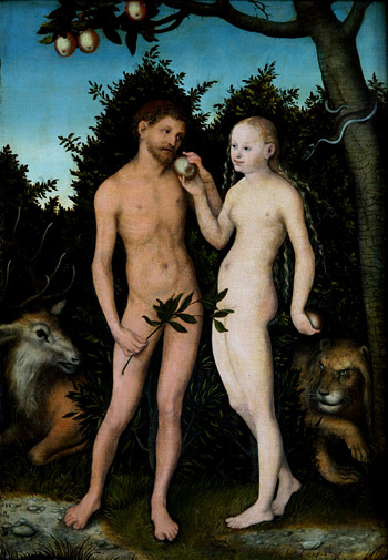3 Lucas Cranach El Viejo Adán y Eva