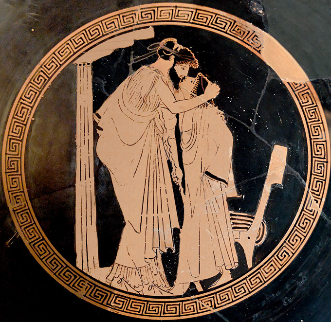 6- Louvre - Copa siglo V a.C. Erasta besando a eronomo