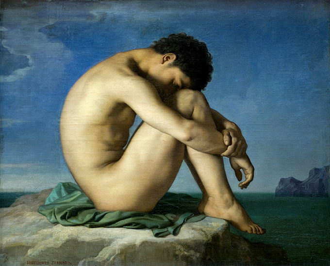 Una historia de la sexualidad (y II) 3 7 - Hippolyte FLANDRIN, Muchacho sentado junto al mar