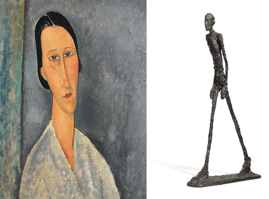 Modigliani y Giacometti alargando la realidad. Así me imagino a los habitantes de Tlön. 