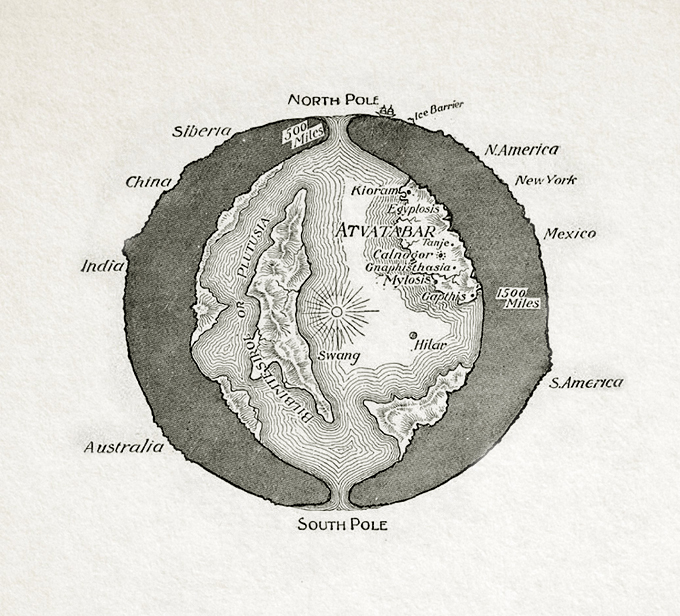 Mapa-del-mundo-interior-en-The-Goddess-of-Atvatabar-de-William-Bradshaw,-1892.-Autor-C.-Durand-Chapman-(DP)