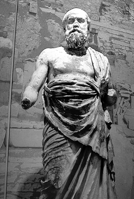 Estatua posiblemente de Plutarco. Museo arqueológico de Delfos, Grecia. Foto: Ricardo André Frantz. (CC)