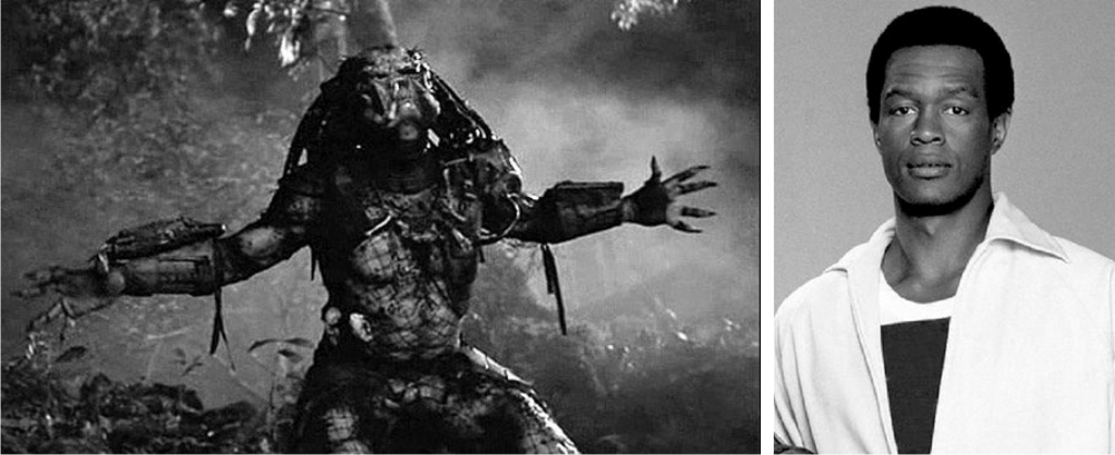 Predator y Kevin Peter Hall, el hombre bajo su máscara. Imágenes: 20th Century Fox.