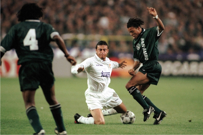 Pero qué hizo Luis Enrique en el Real Madrid 2 Luis Enrique en un partido contra en Ajax, en la Champions League 1995-96. Foto: Cordon Press.