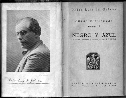 Interior del libro Begro y Azul, de Pedro Luis de Gálvez. Foto: DP.