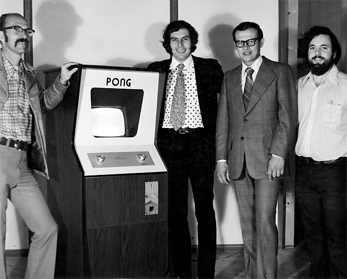 Ted Dabney and Nolan Bushnell with Fred Marincic and Al Alcorn Computer History Museum
