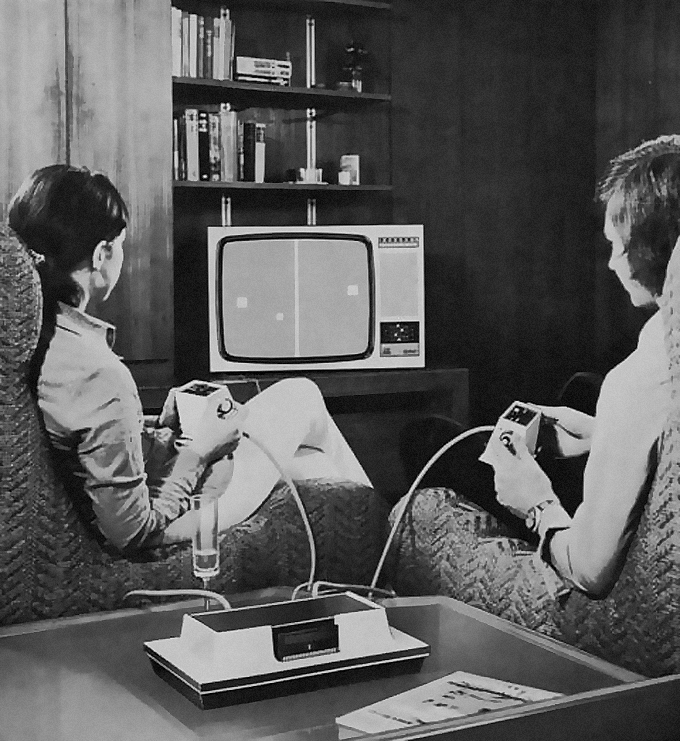 Tennis one of the twelve games included in the Odyssey Home Entertainment System Magnavox 1972