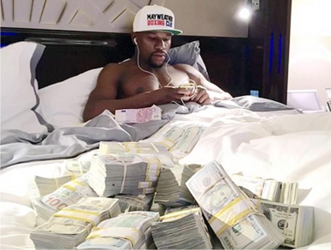 ¿Quién ha sido el deportista más original y carismático? 6 Imagen compartida en Facebook por Mayweather.