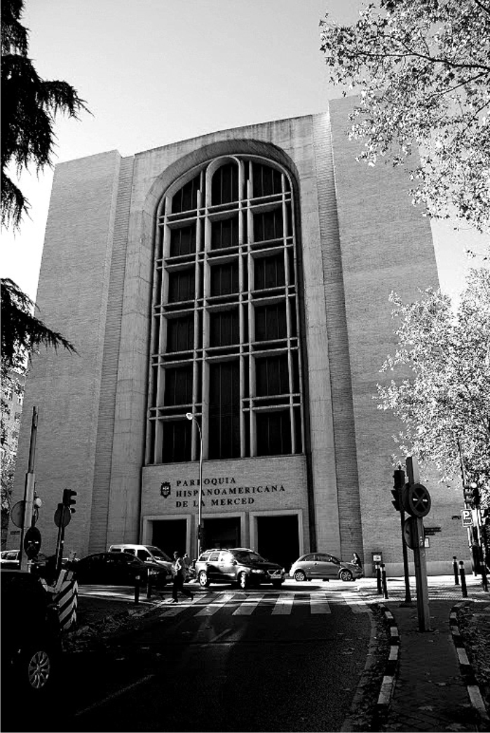 Las treinta y tres iglesias más espeluznantes de Madrid 30 Hispanoamericana de la Merced. Francisco Javier Sáenz de Oiza y Luis Laorga. 1954.