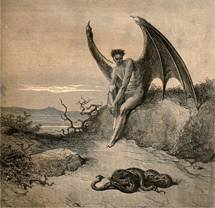 Ilustración de de Gustave Doré para El Paraíso perdido de Milton (DP)
