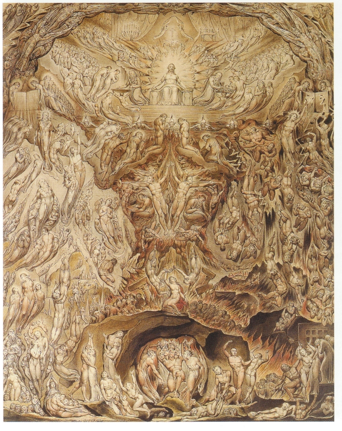 Precursor de Visión. Acuarela representada en la carta enviada a Humphry, por William Blake (DP)