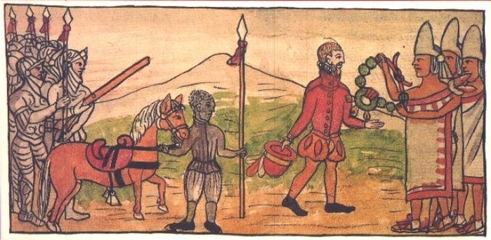 Ilustración de Historia de las Indias de Nueva España e Islas de Tierra Firme, de Diego Durán, siglo XVI.