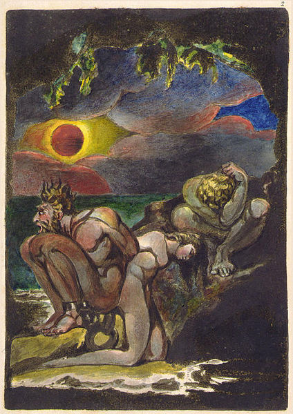 Lámina de Visiones de las hijas de Albion. William Blake (DP)