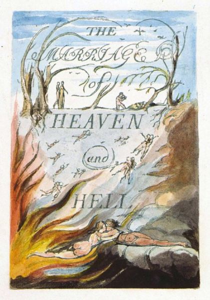 Portada de El matrimonio del Cielo y el Infierno. William Blake (DP)