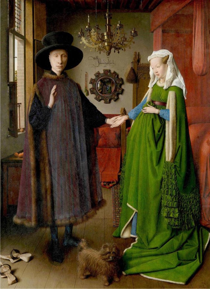 Ritratto dei coniugi Arnolfini, de  Jan Van Eyck (DP).