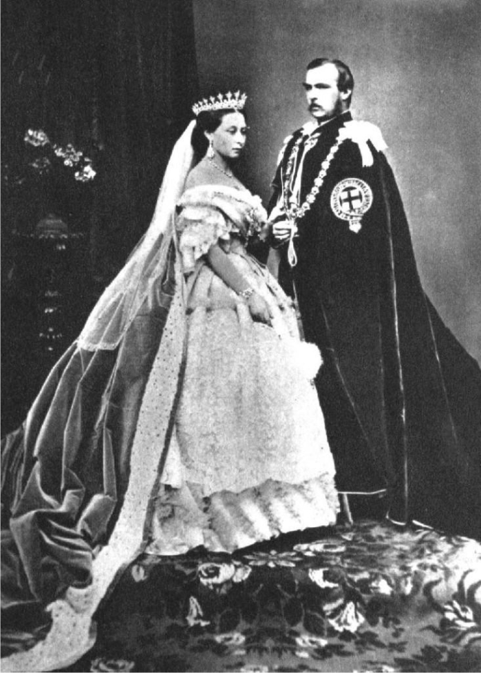 Blanca y radiante 2 Recreación fotográfica de 1854 de la boda real (DP).