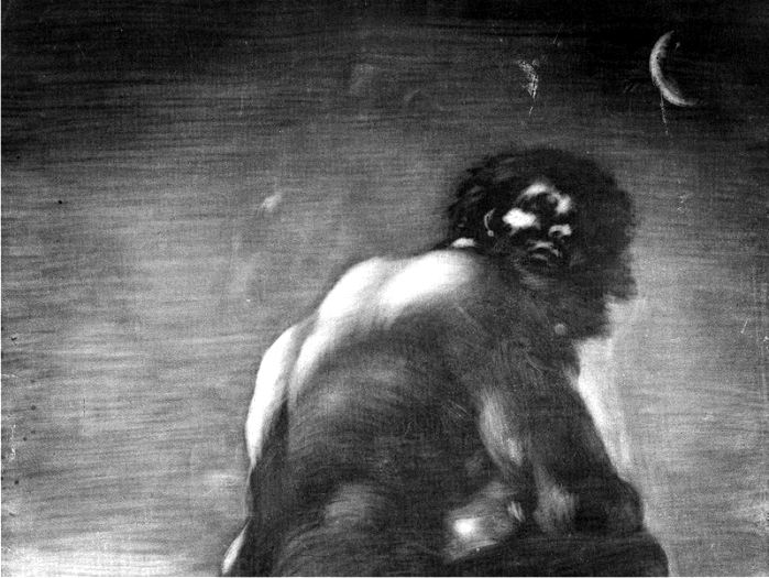 Detalle de el coloso, de Francisco de Goya (DP).