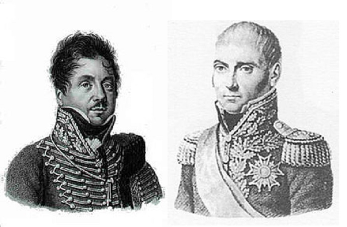 François Fournier-Sarlovèse (izq) y Pierre-Antoine Dupont de l’Étang (dcha). Ilustraciones: Dominio público.