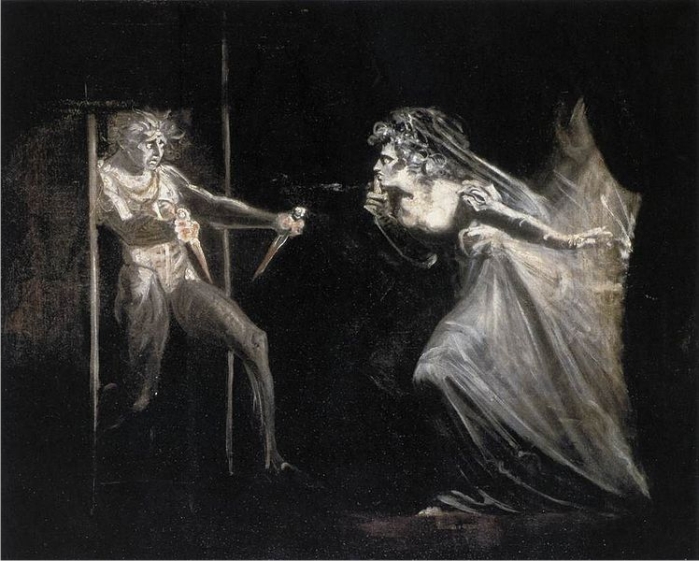 Lady Macbeth con dagas, por Heinrich Füssli (DP)
