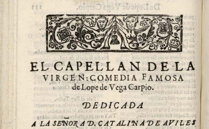 El Capellán de la Virgen (1623). Imagen: Biblioteca Nacional de España.