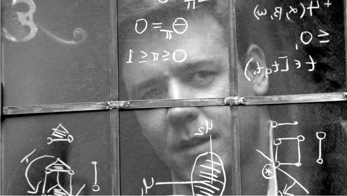 La enfermedad de Nash 2 Russell Crowe como John Nash en Una mente maravillosa. Imagen: Universal Pictures.