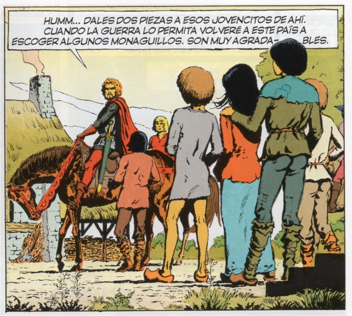 Gilles de Rais en el cómic Los viajes de Jhen, de J.Pleyers y Jaques Martin. Imagen: NetCom2 Editorial.