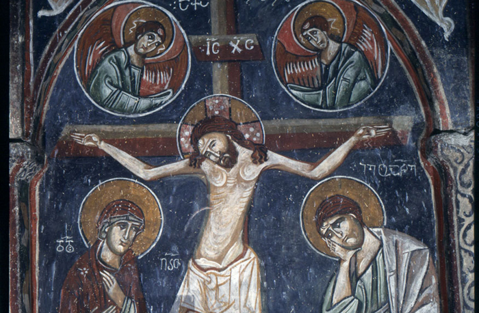Crucifixión en una iglesia de Georgia, siglo XII.