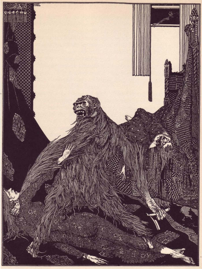 Ilustración para «Los asesinatos de la calle Morgue» por Harry Clarke. (DP)