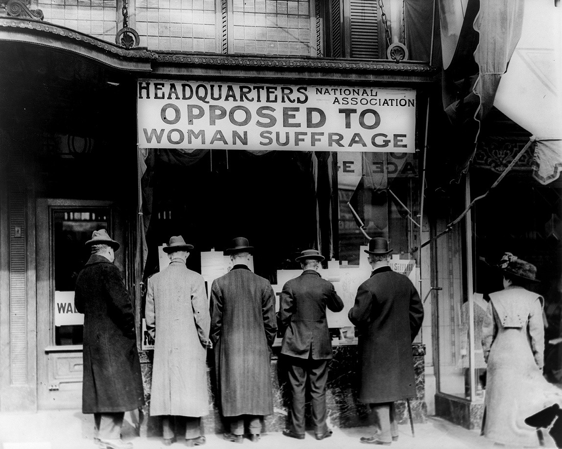 Sede de la Asociación Nacional Contra el Sufragio Femenino (1911). Fotografía: Library of Congress (DP)